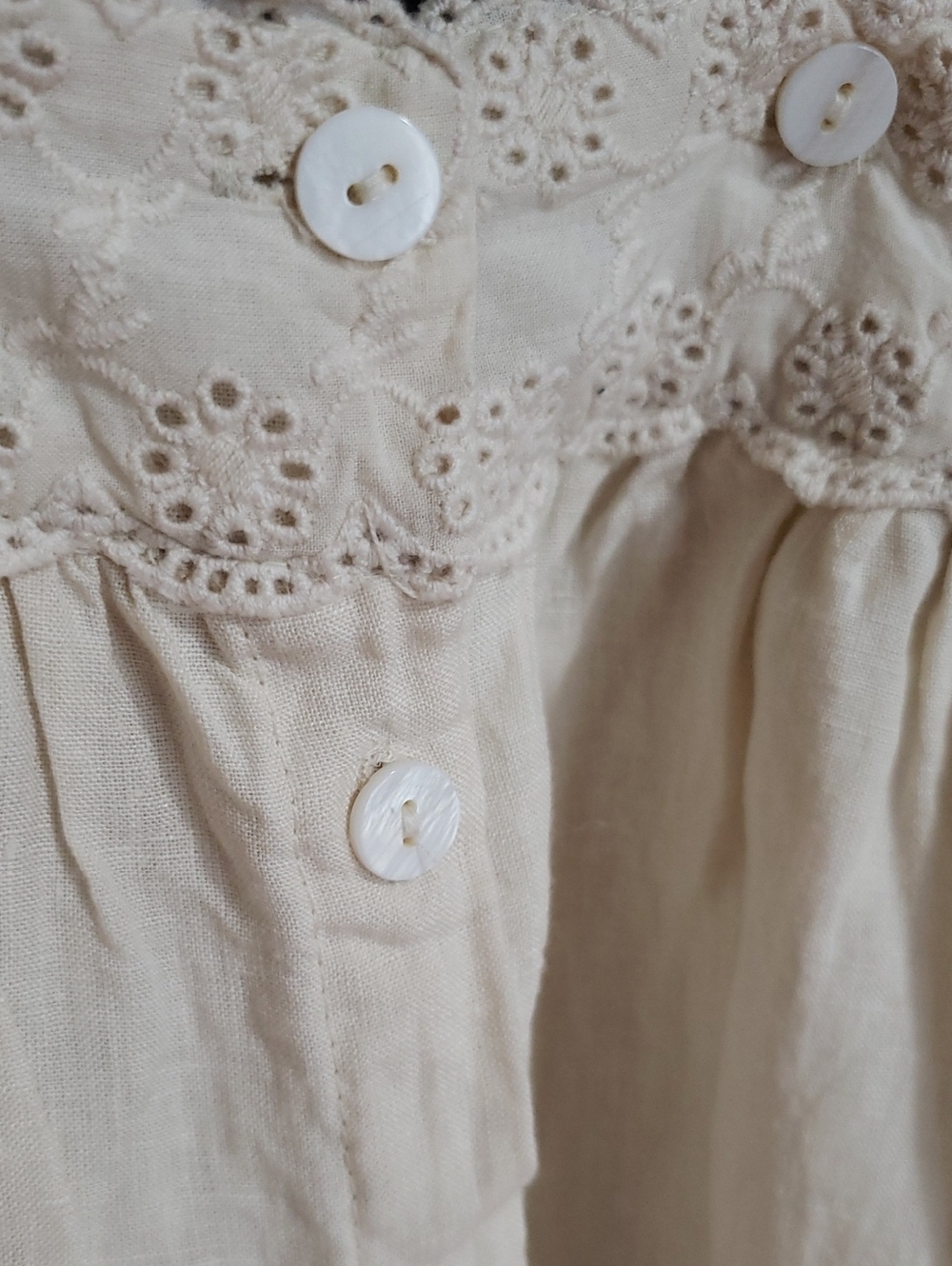 NWOT Little Cotton Clothes Greta Pinafore In "Linen Oat", Size 2-3Y - Picture 9 of 15